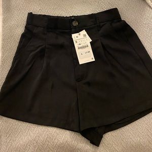 Zara black high waisted shorts
